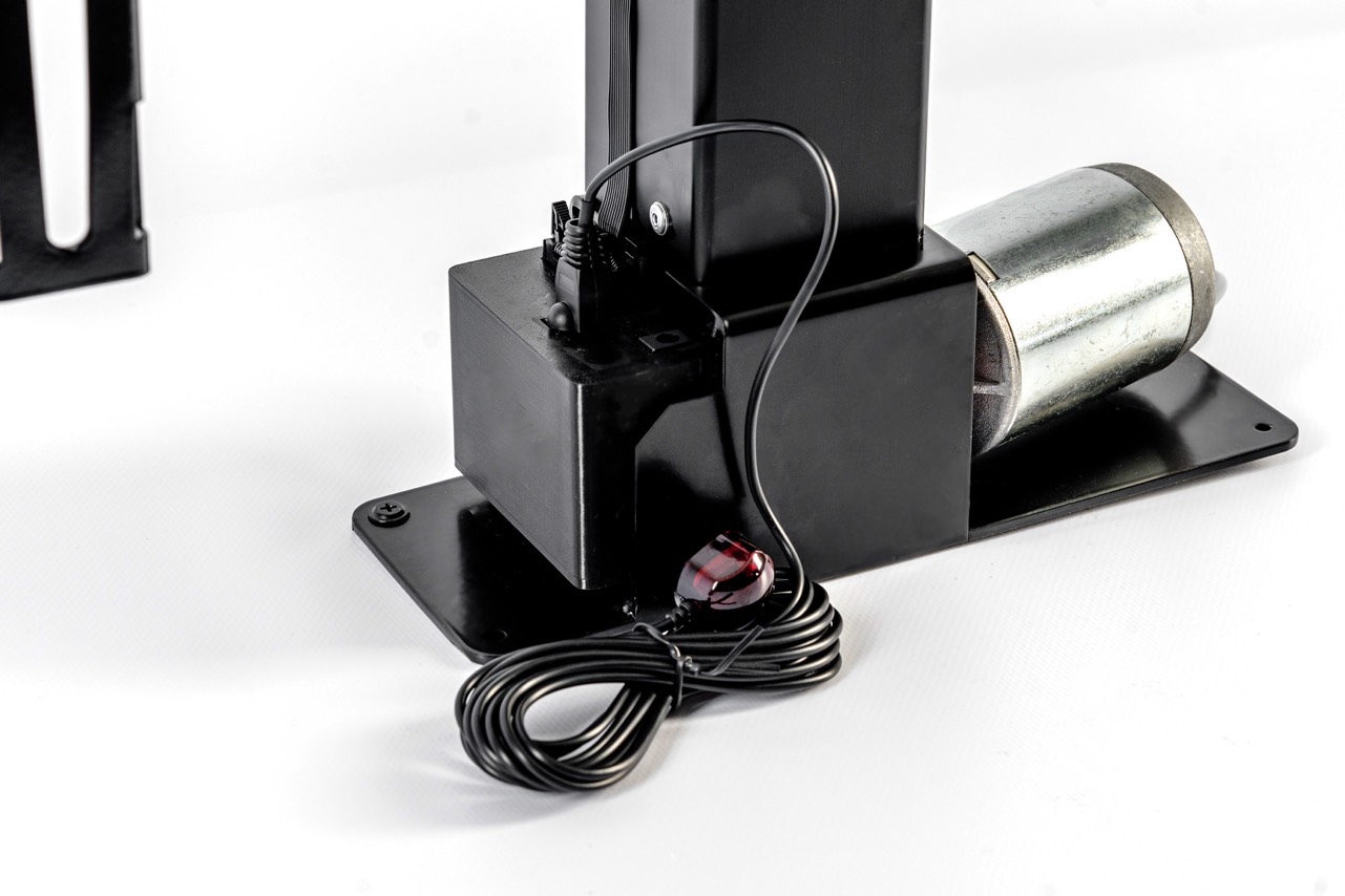 Electric TV Lift IR receiver plugged-in close up