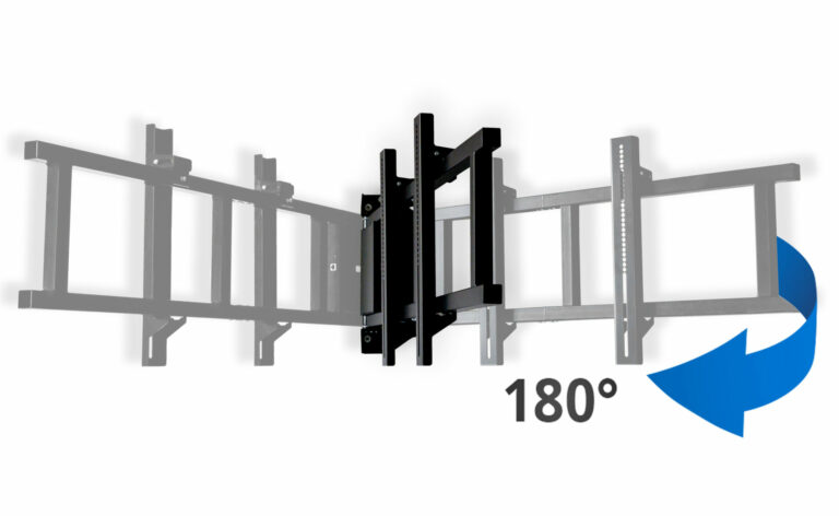 Swing mount rotation 180 degrees motorised tv bracket