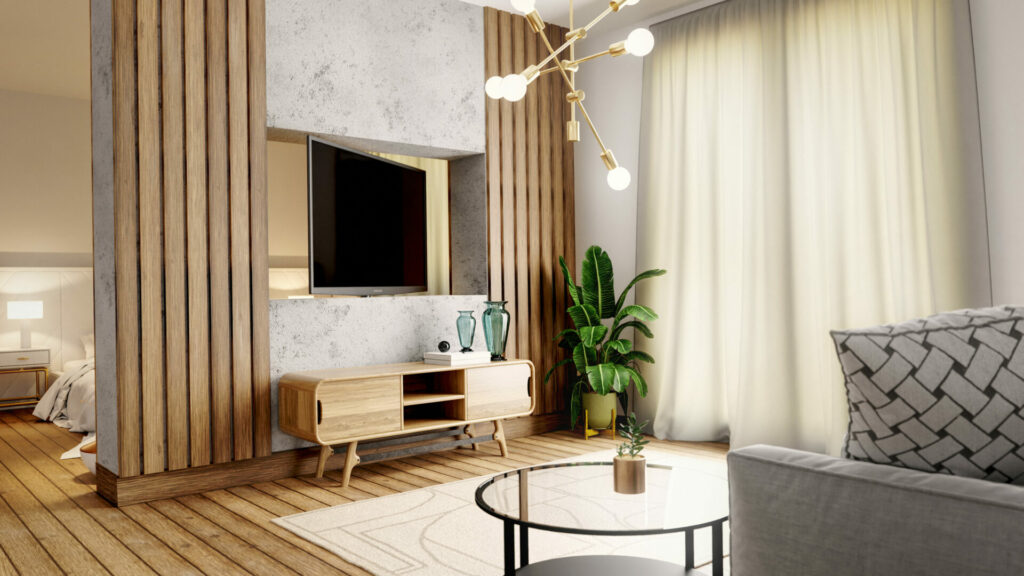 IN-STAND-NM Manual rotating 360 TV Stand Living room