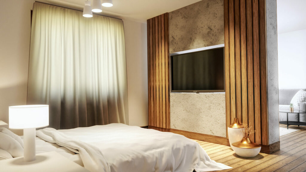 IN-STAND-NM Manual rotating 360 TV Stand Bedroom